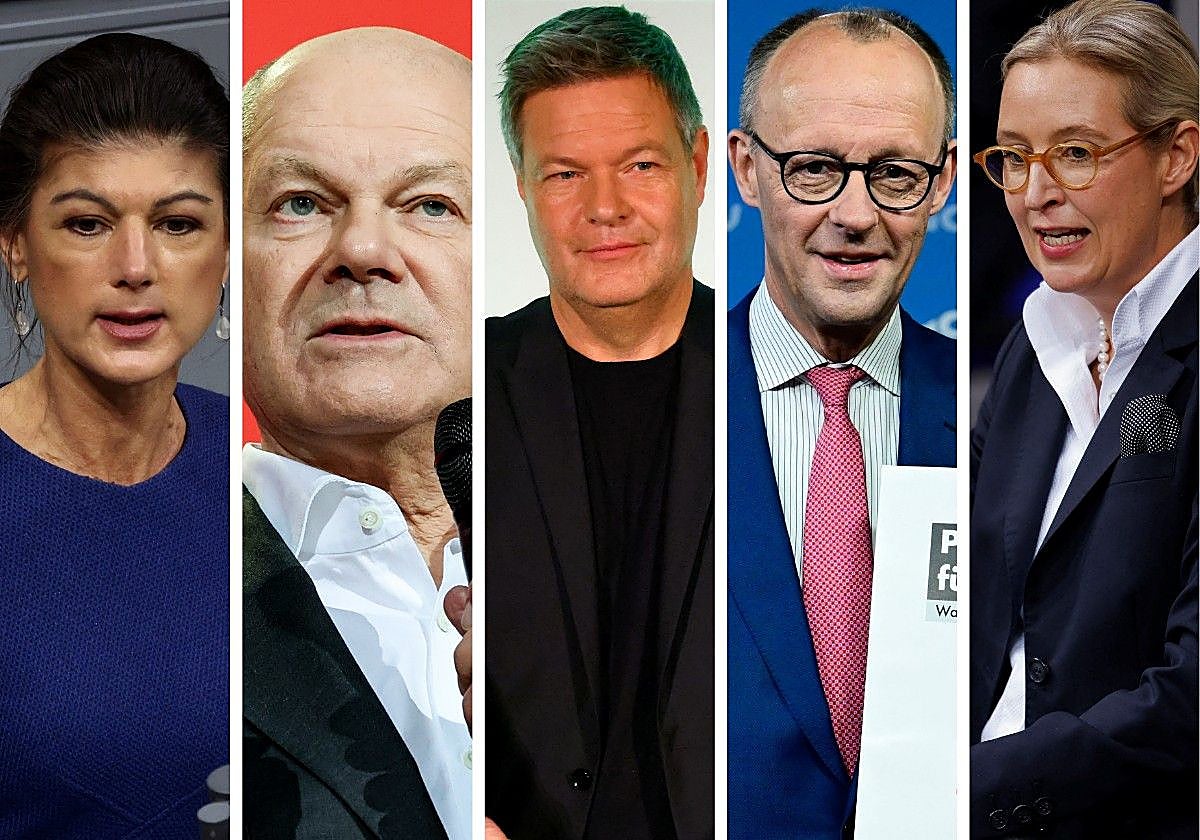 Composición de los principales líderes de los partidos alemanes que se presentan a los comicios