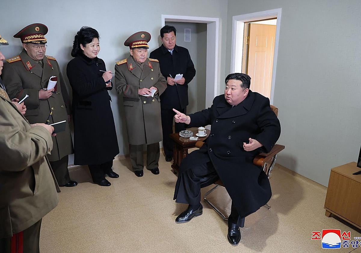 El líder norcoreano, Kim Jong Un, en una imagen de archivo en Pyongan del Norte