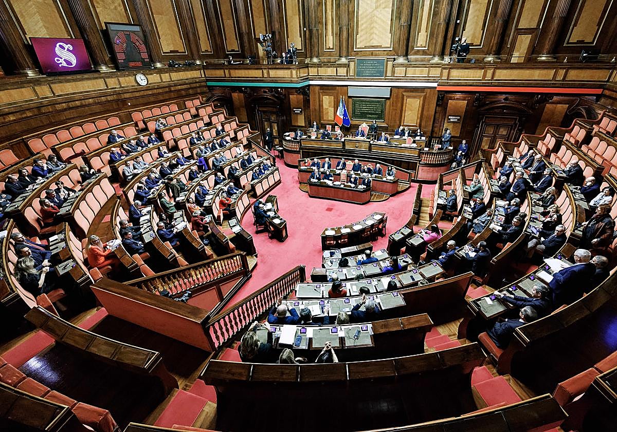 Vista general del Senado italiano.