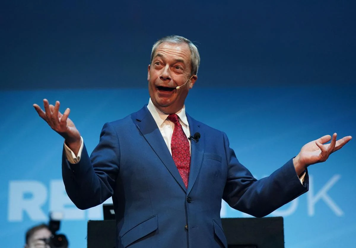 Nigel Farage, la semana pasada en un evento en Leicester