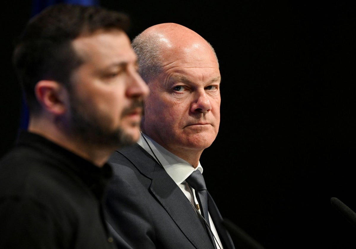 Zelenski y Scholz, en el Parlamento alemán