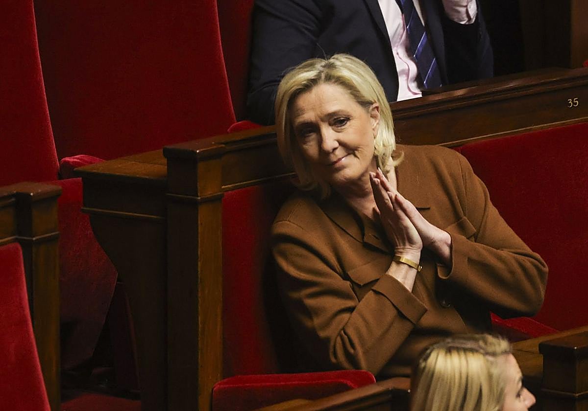 Marine Le Pen, este miércoles en la Asamblea Legislativa francesa