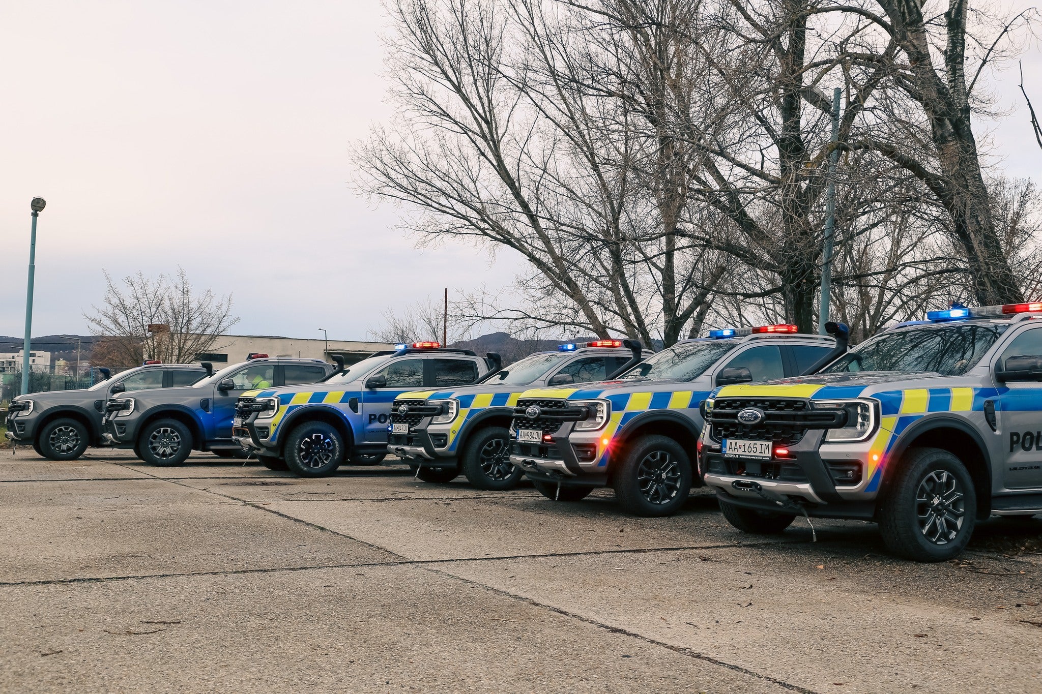 Coches de la Policía eslovaca en una imagen de archivo