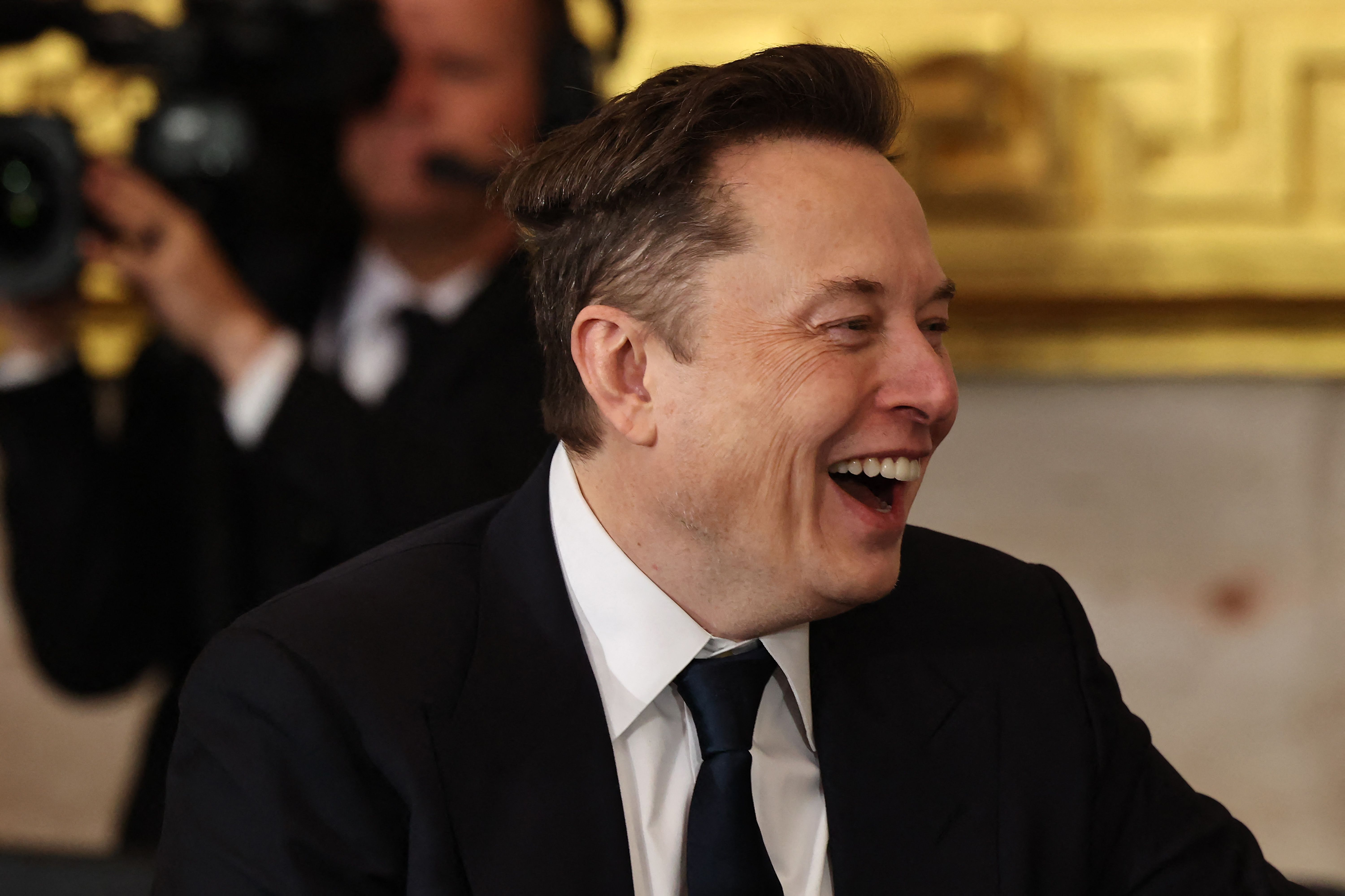 Elon Musk en la ceremonia de toma de posesión de Trump en el Capitolio.