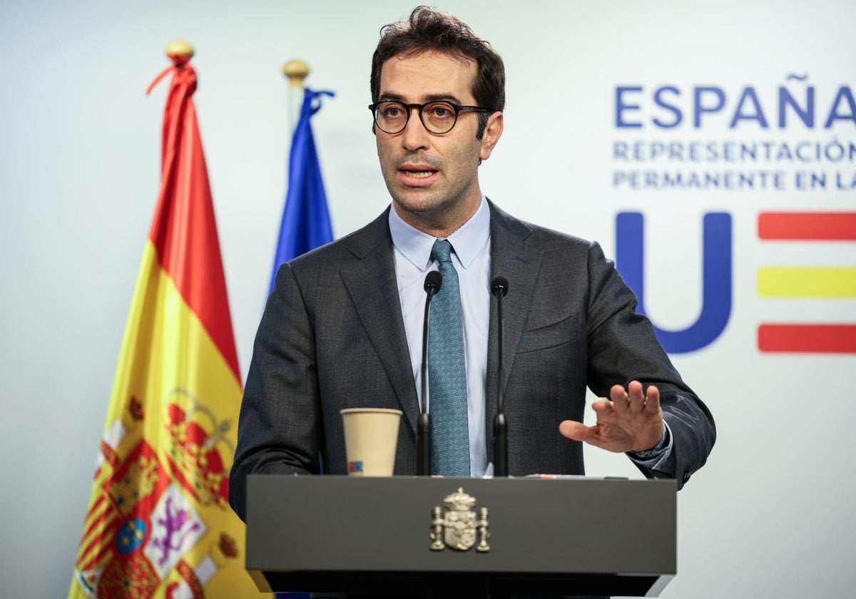 Carlos Cuerpo, ministro de Economía, en Bruselas