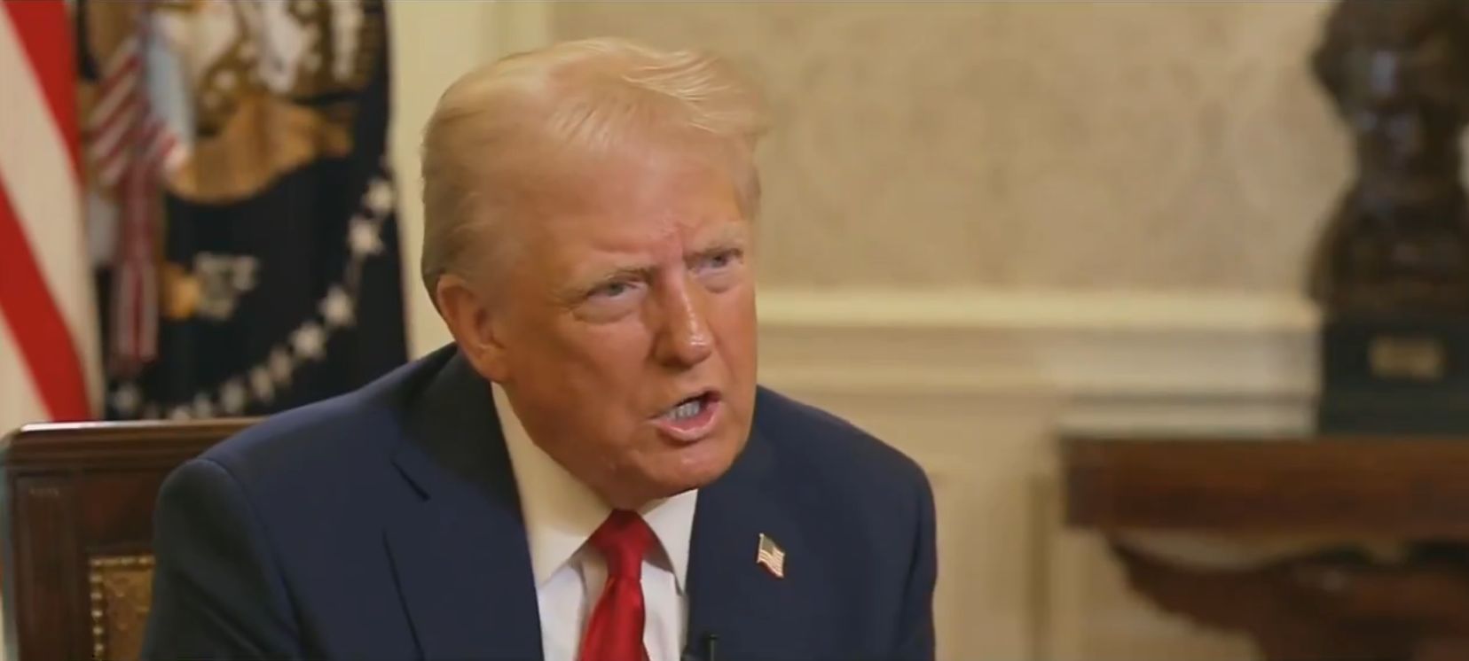 El presidente estadounidense, Donald Trump, en una entrevista a Fox News