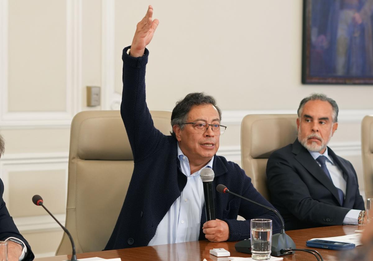 Gustavo Petro, durante el Consejo de Ministros