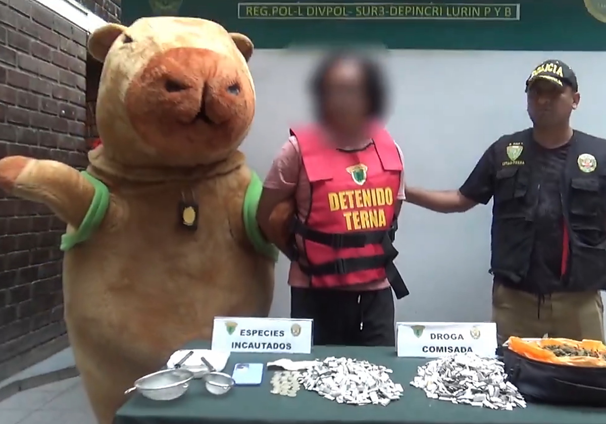 Un policía peruano se disfraza de la &#039;capibara del amor&#039; para capturar a un traficante de droga