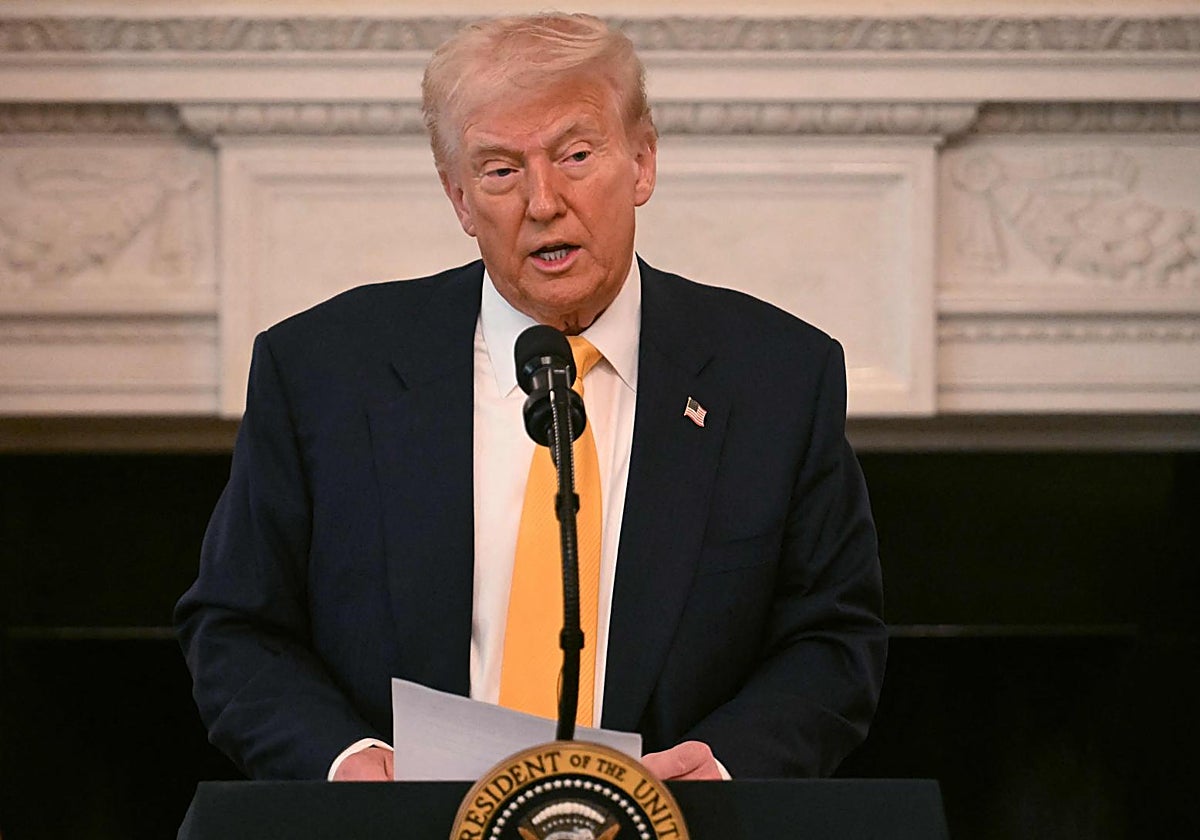 El presidente Trump este viernes durante una reunión con gobernadores