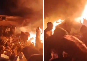 Al menos 46 muertos tras estrellarse un avión militar en un barrio residencial al norte de Jartum (Sudán)