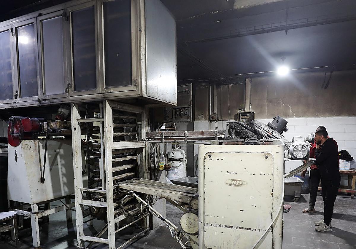 Una panadería en Gaza.