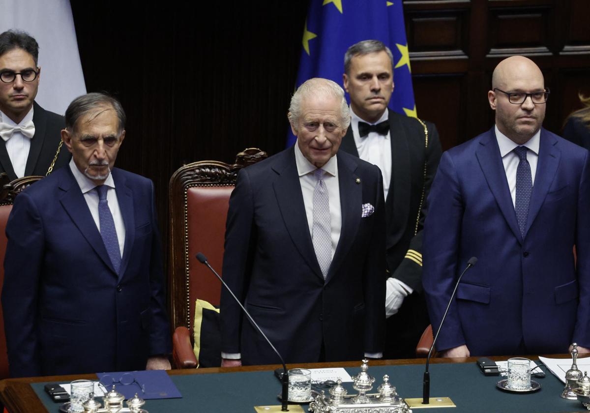 El Rey Carlos III de Inglaterra en el Parlamento italiano.