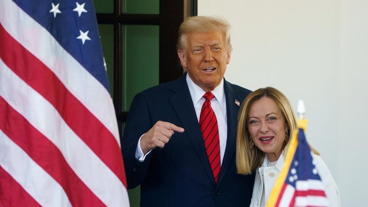 Trump recibe a Meloni: «Habrá un acuerdo comercial con Europa, al 100%»