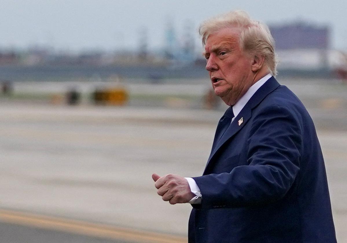 Donald Trump, a su vuelta del funeral del Papa Francisco