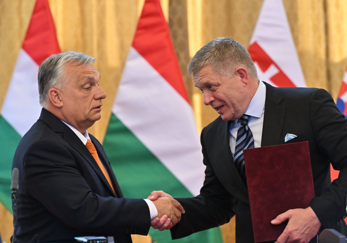 El primer ministro húngaro, Orbán, visita Eslovaquia