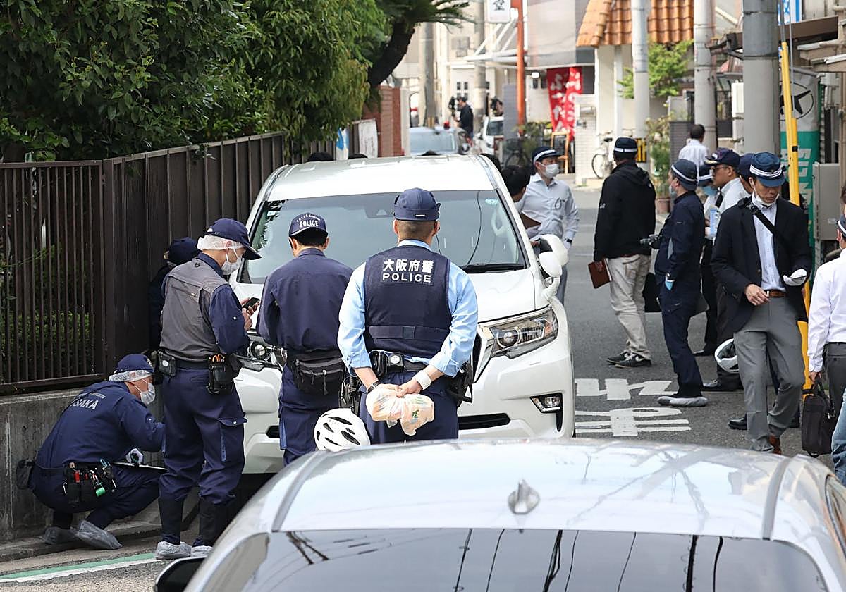 La Policía en el lugar del atropello