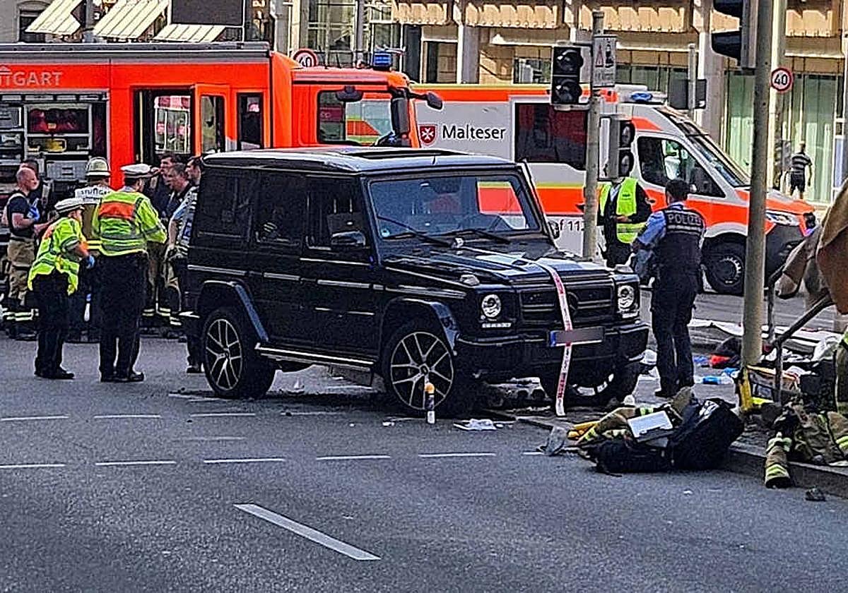 El coche responsable del atropello en Stuttgart