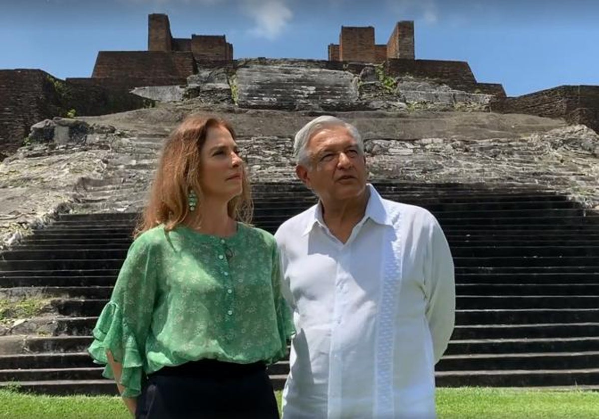 Gutiérrez Müller y López Obrador, cuando este era presidente de México