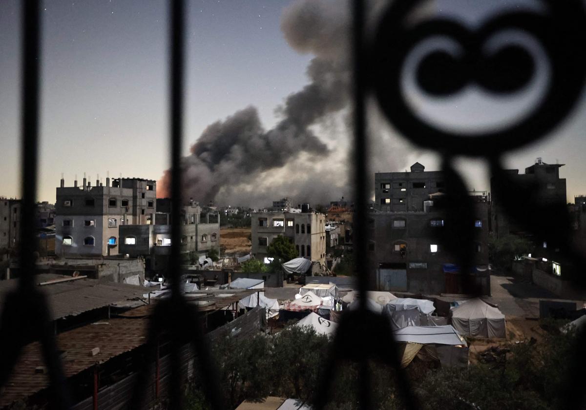 Bombardeo israelí en Gaza.
