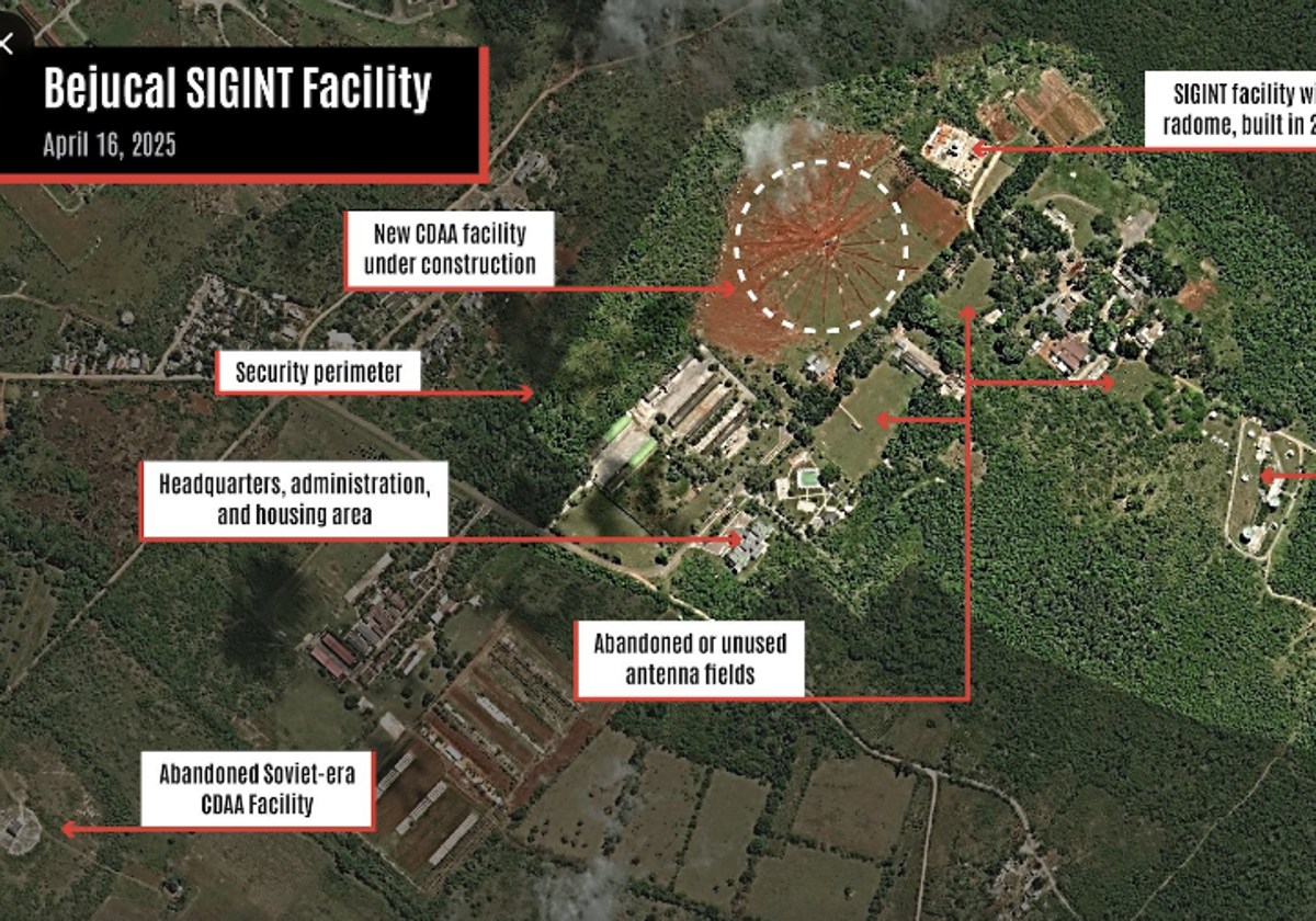Construcciones de espionaje chinas en Cuba