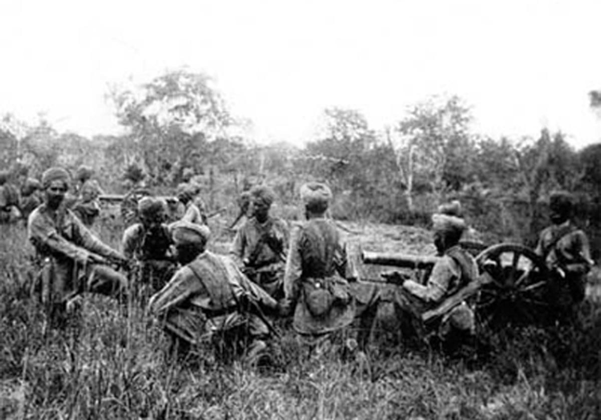 Soldados indios, durante la guerra de 1947.