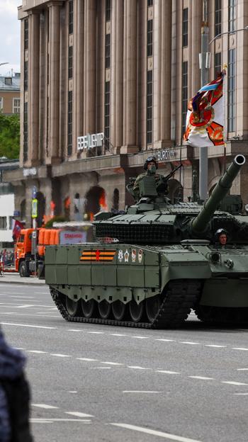 Desfile militar durante el Día de la Victoria en Moscú (Rusia)