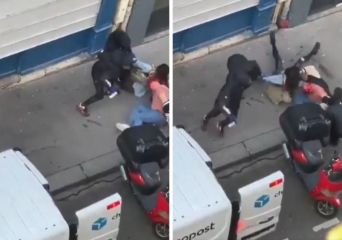 Encapuchados intentando secuestrar a la hija de un líder de criptomonedas