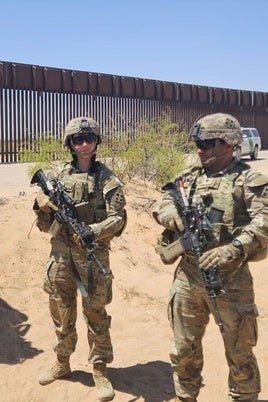 Zona de guerra en la frontera con México