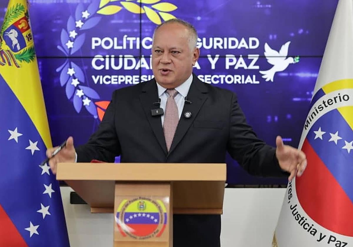 El ministro de Interior del régimen chavista, Diosdado Cabello
