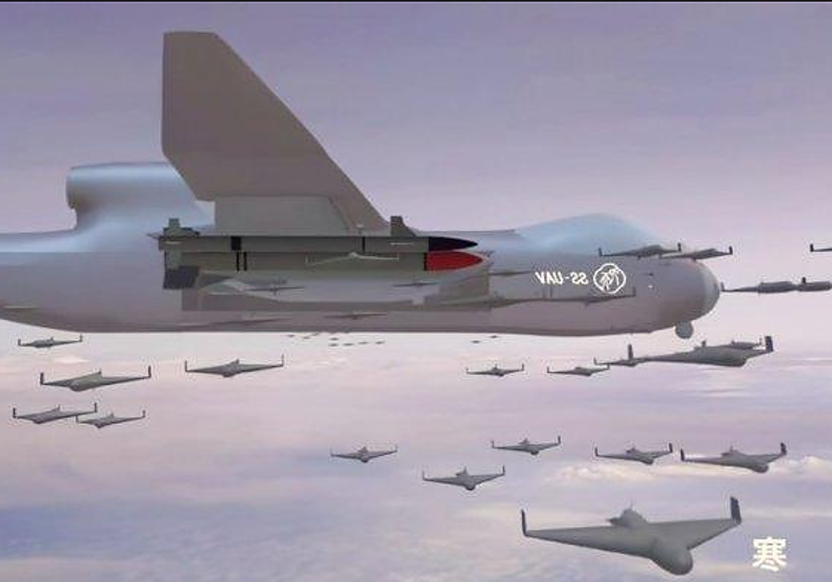 El dron nodriza Jiu Tian