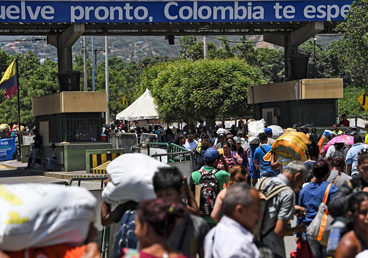 Puente Simón Bolívar, en la frontera entre Venezuela y Colombia