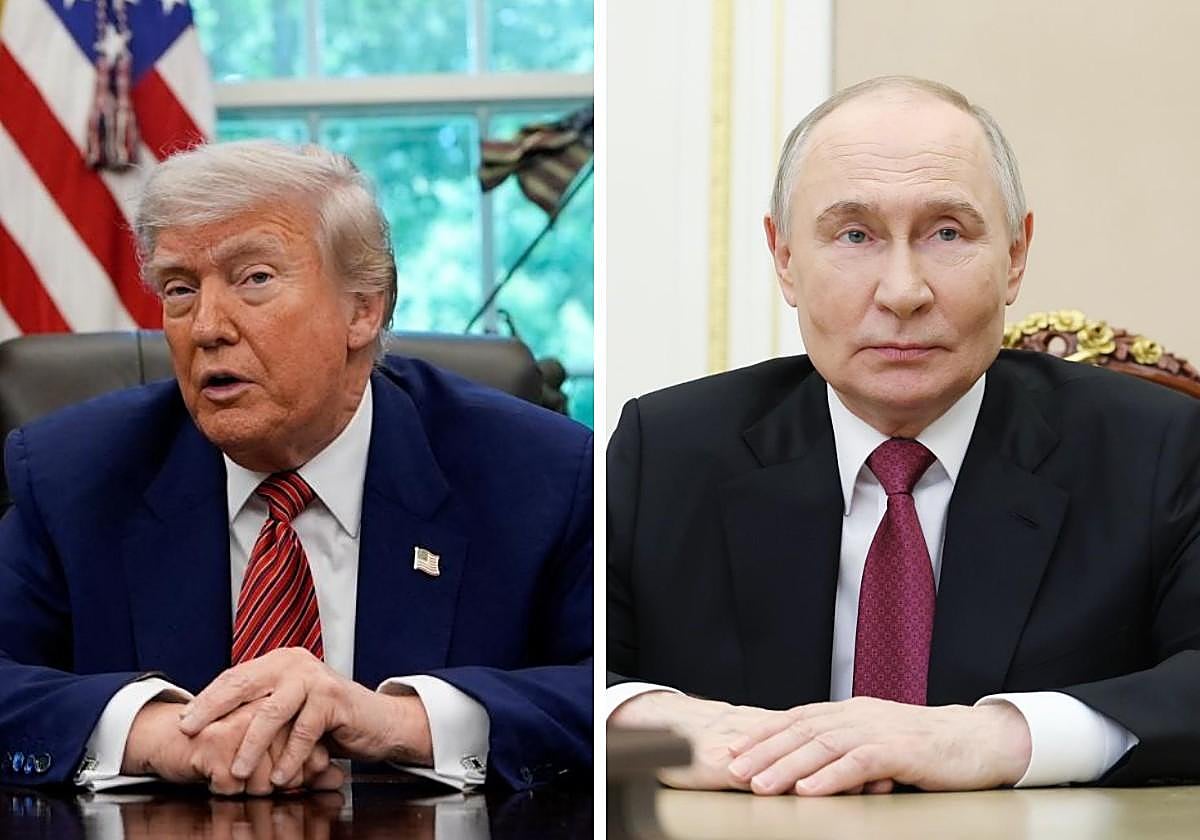 El presidente de Estados Unidos, Donald Trump, y su homólogo ruso, Vladimir Putin