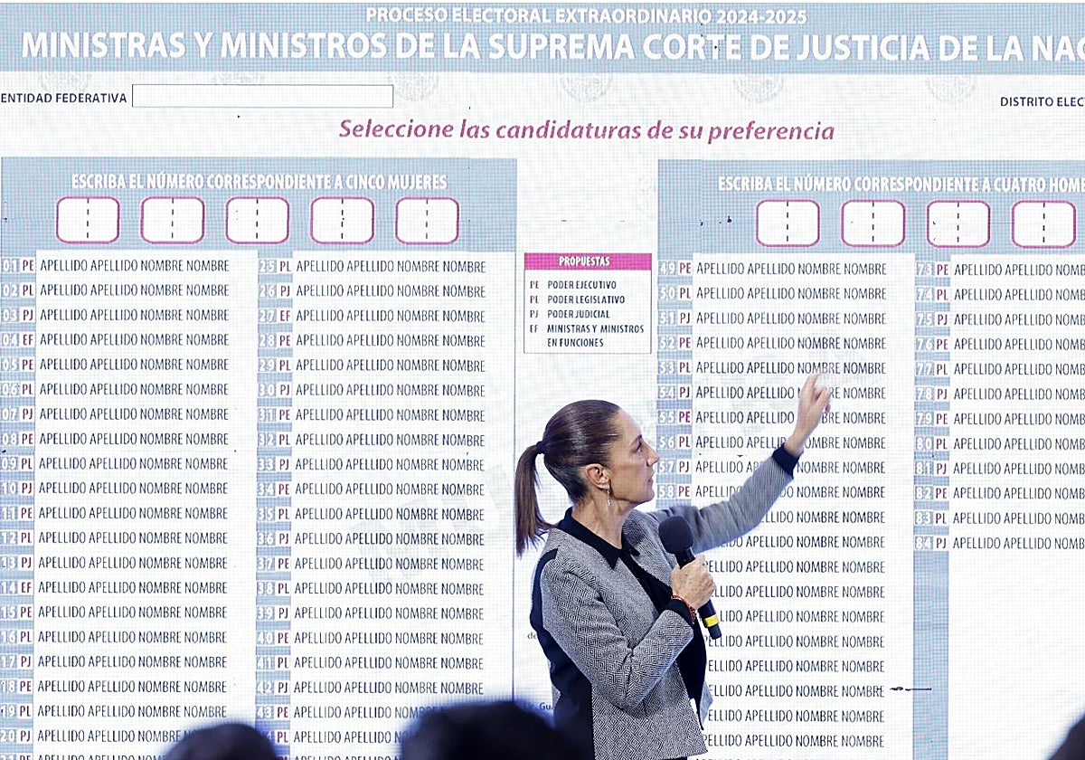 La presidenta Claudia Sheinbaum explica cómo votar el próximo 1 de junio en las elecciones del poder judicial