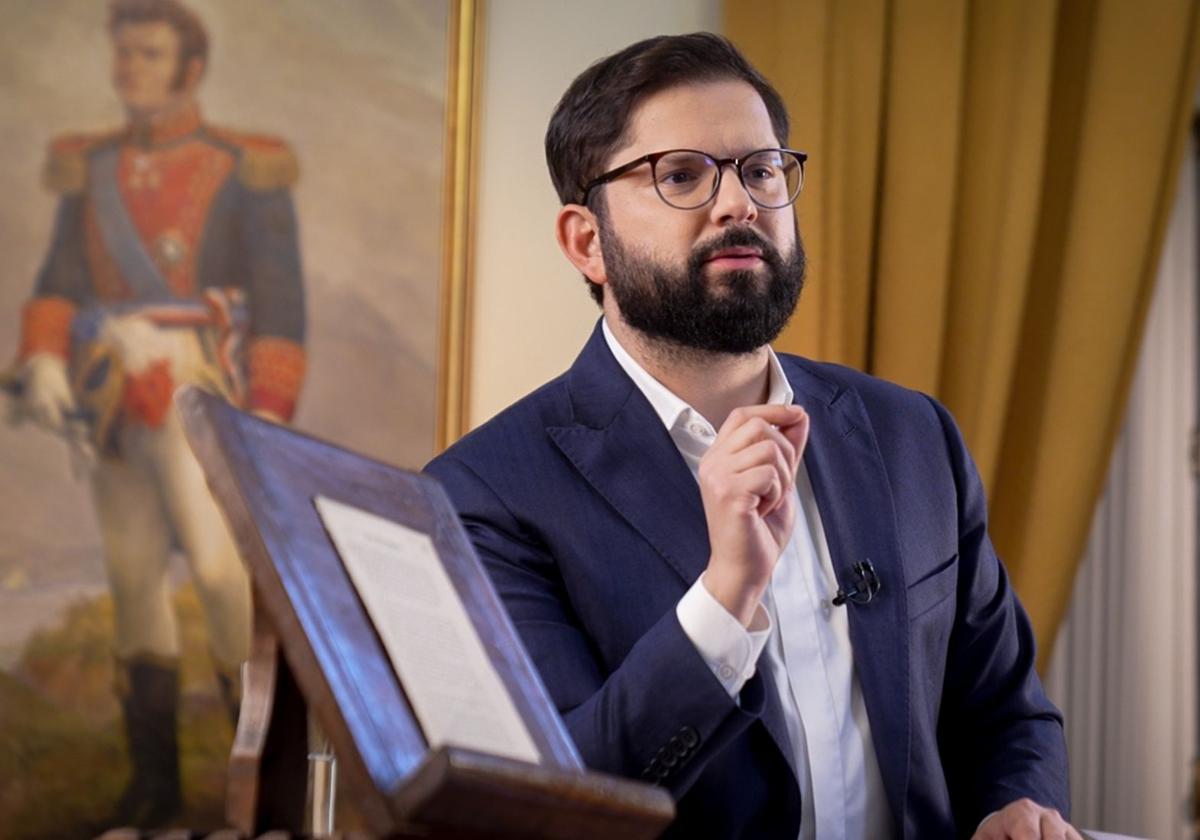 El presidente chileno Gabriel Boric