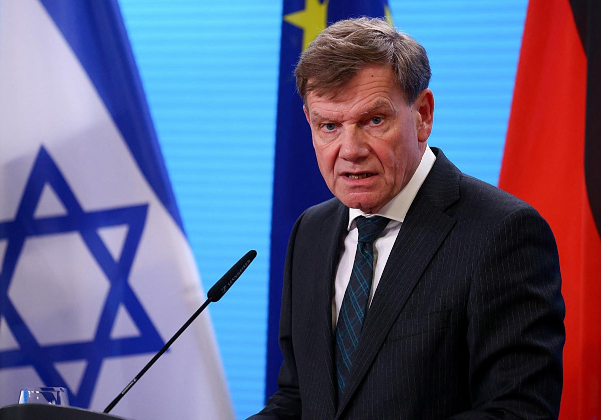 El ministro de Exteriores alemán, Johann Wadepuhl, este jueves durante la rueda de prensa en Berlín