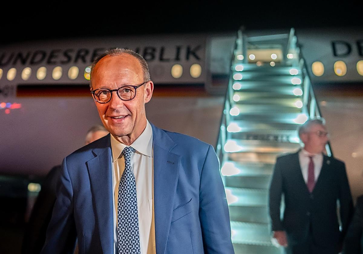Friedrich Merz, a su llegada a Washington para visitar a Trump en la Casa Blanca