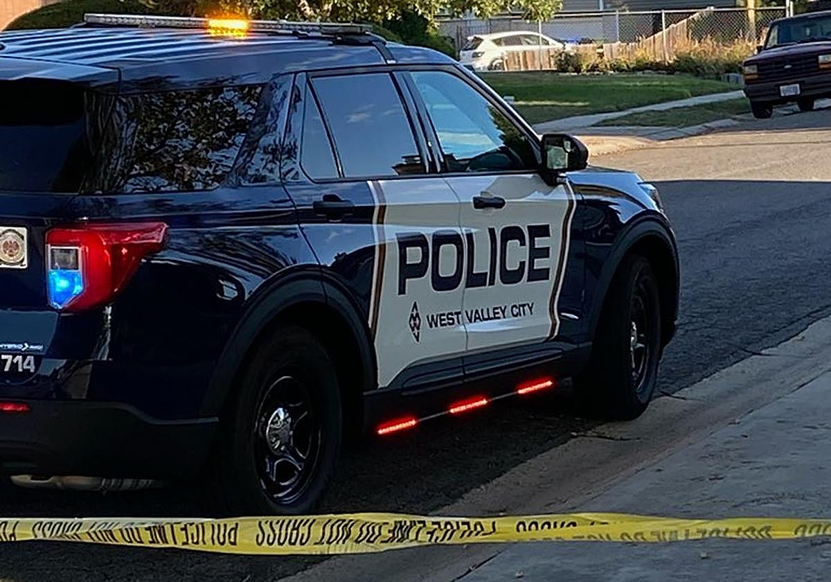 Coche de la Policía de West Valley City en una operación