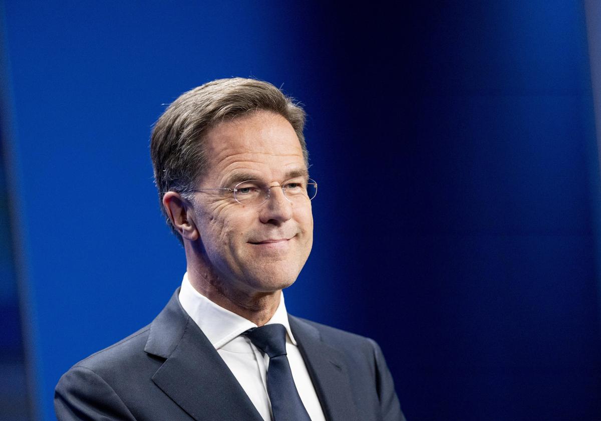 El secretario general de la OTAN, Mark Rutte, ofrece una conferencia de prensa antes de la cumbre de la OTAN