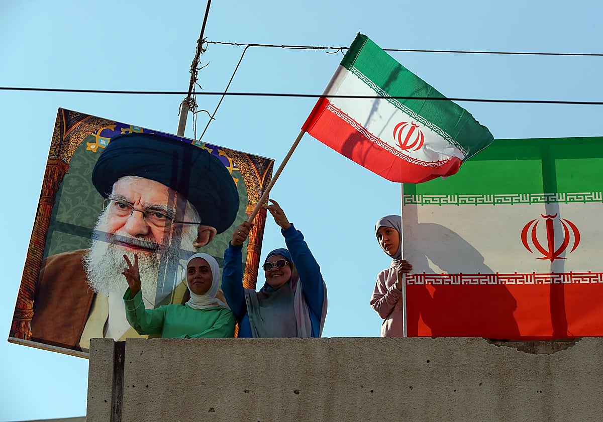 Una manifestación de solidaridad con el pueblo iraní en Beirut