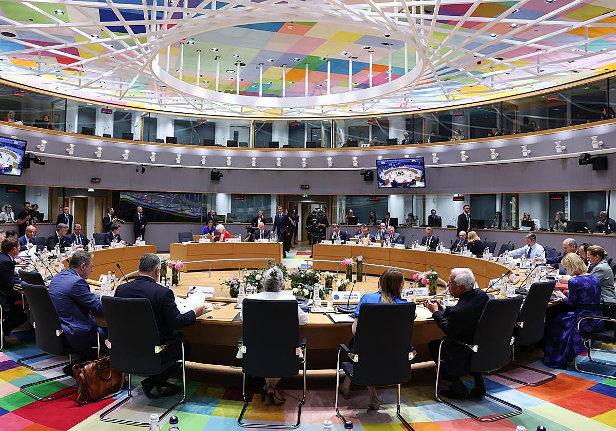 Vista general durante el Consejo Europeo celebrado este jueves.