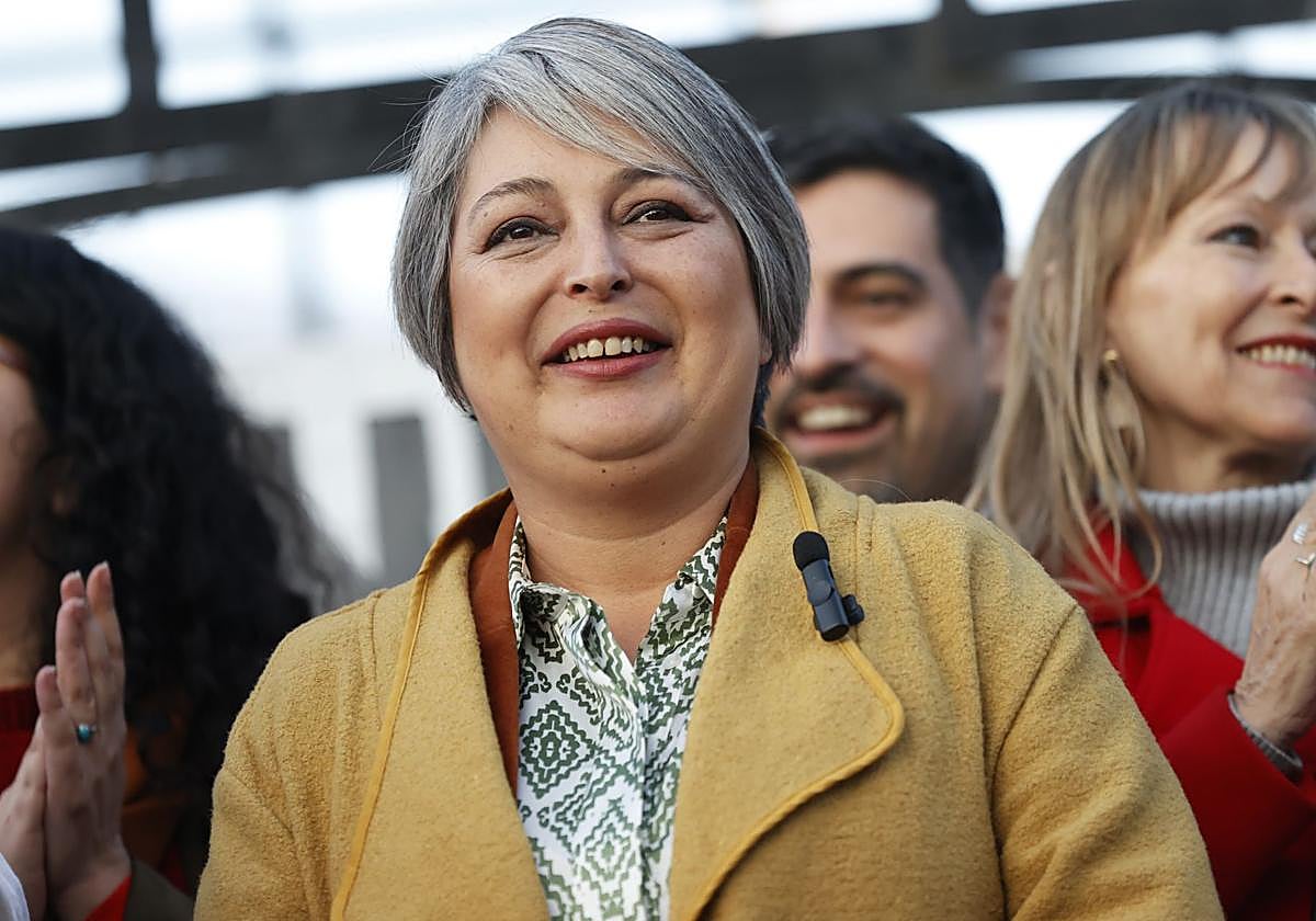 La candidata Jeannette Jara, del Partido Comunista y Acción Humanista