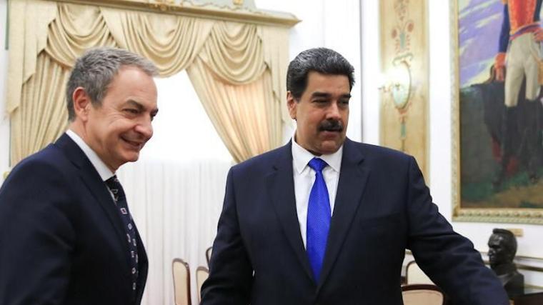 El expresidente del Gobierno español es recibido, en su visita número 39 a Caracas, por Nicolás Maduro