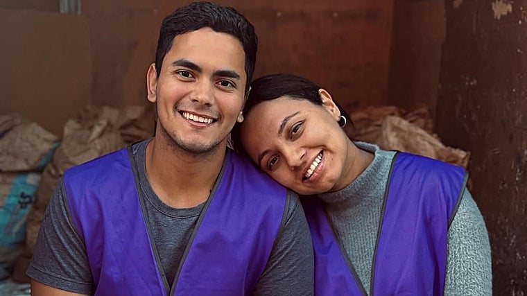 Davi Rodrigues y su esposa, Phatrícia