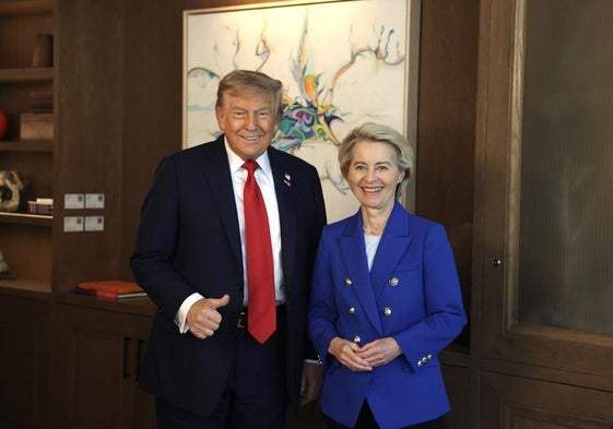 Von der Leyen y Trump acuerdan reunirse este domingo en Escocia para tratar los acuerdos comerciales
