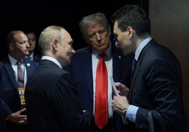Putin y Trump en la conferencia de prensa tras su reunión en Alaska