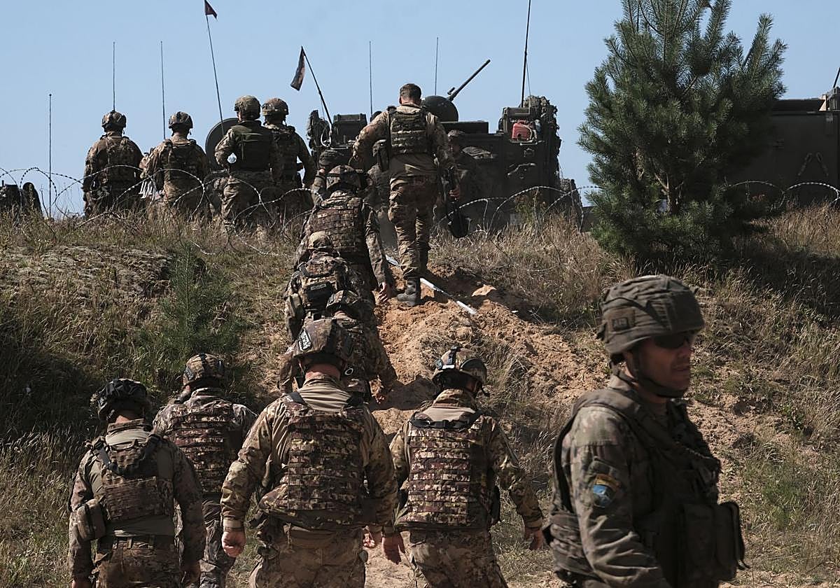 Militares de la OTAN en una misión en Latvia, Letonia, el pasado 14 de agosto