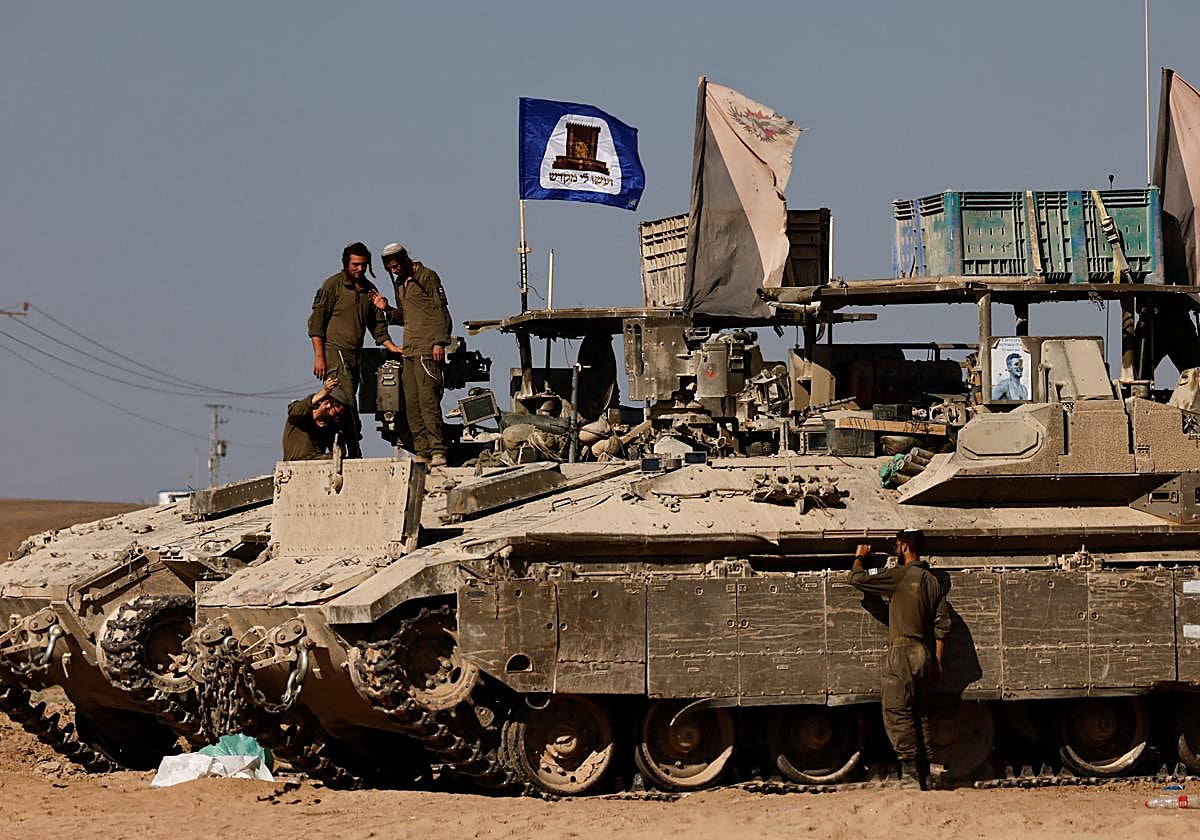 Un tanque en Gaza