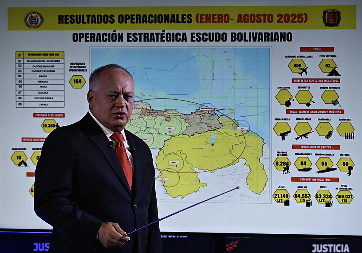 Diosdado Cabello anunció el despliegue de 15.000 efectivos en la frontera con Colombia para operaciones antidrogas, en medio de acusaciones de EE.UU. contra Maduro por liderar un cartel