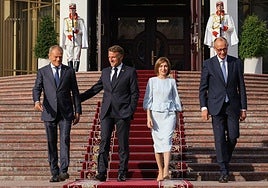 Merz, Macron y Tusk buscan atraer a Moldavia a la UE y alejarla de Rusia
