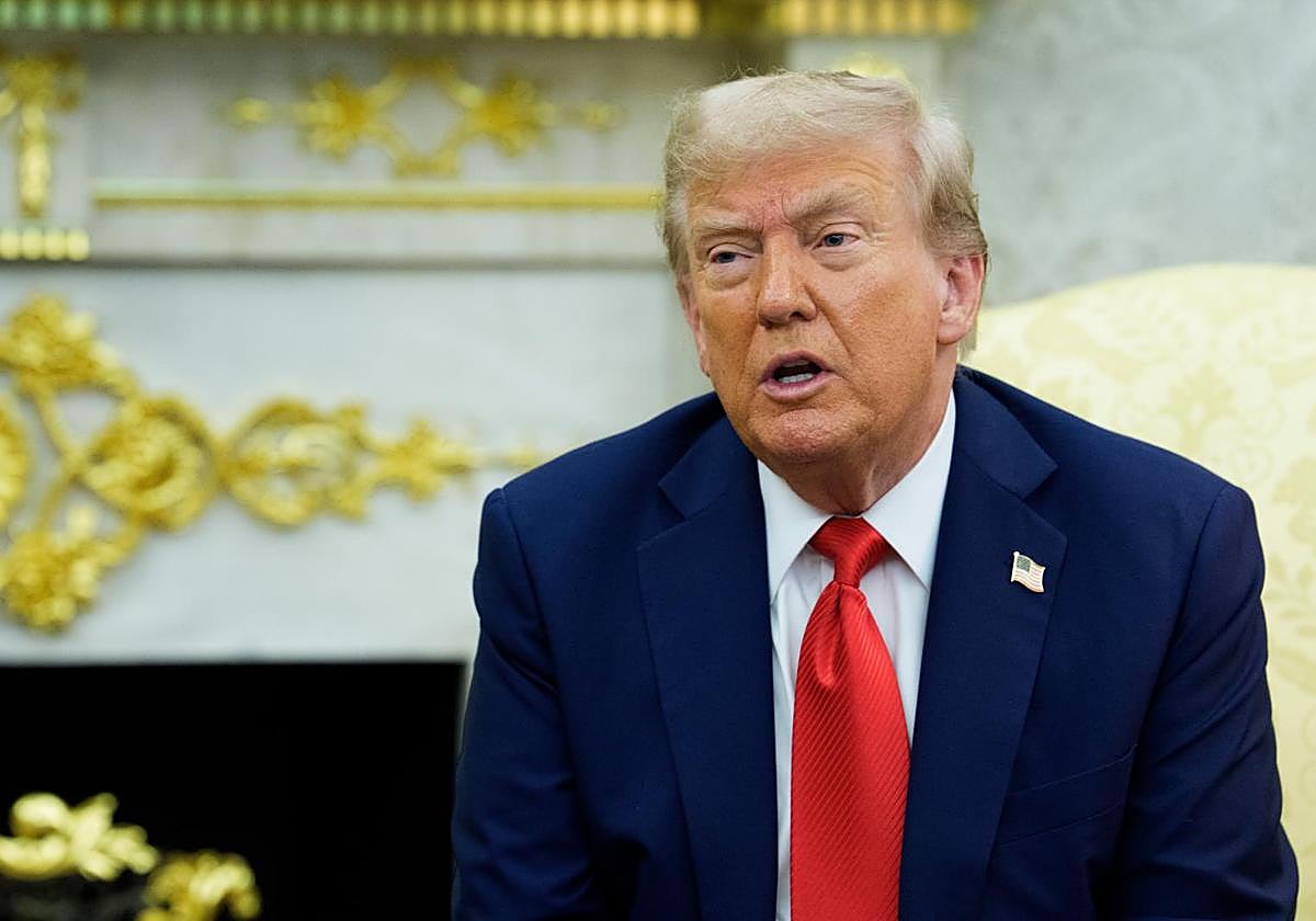 El presidente de Estados Unidos, Donald Trump, en una reunión vilateral con el presidente de Polonia